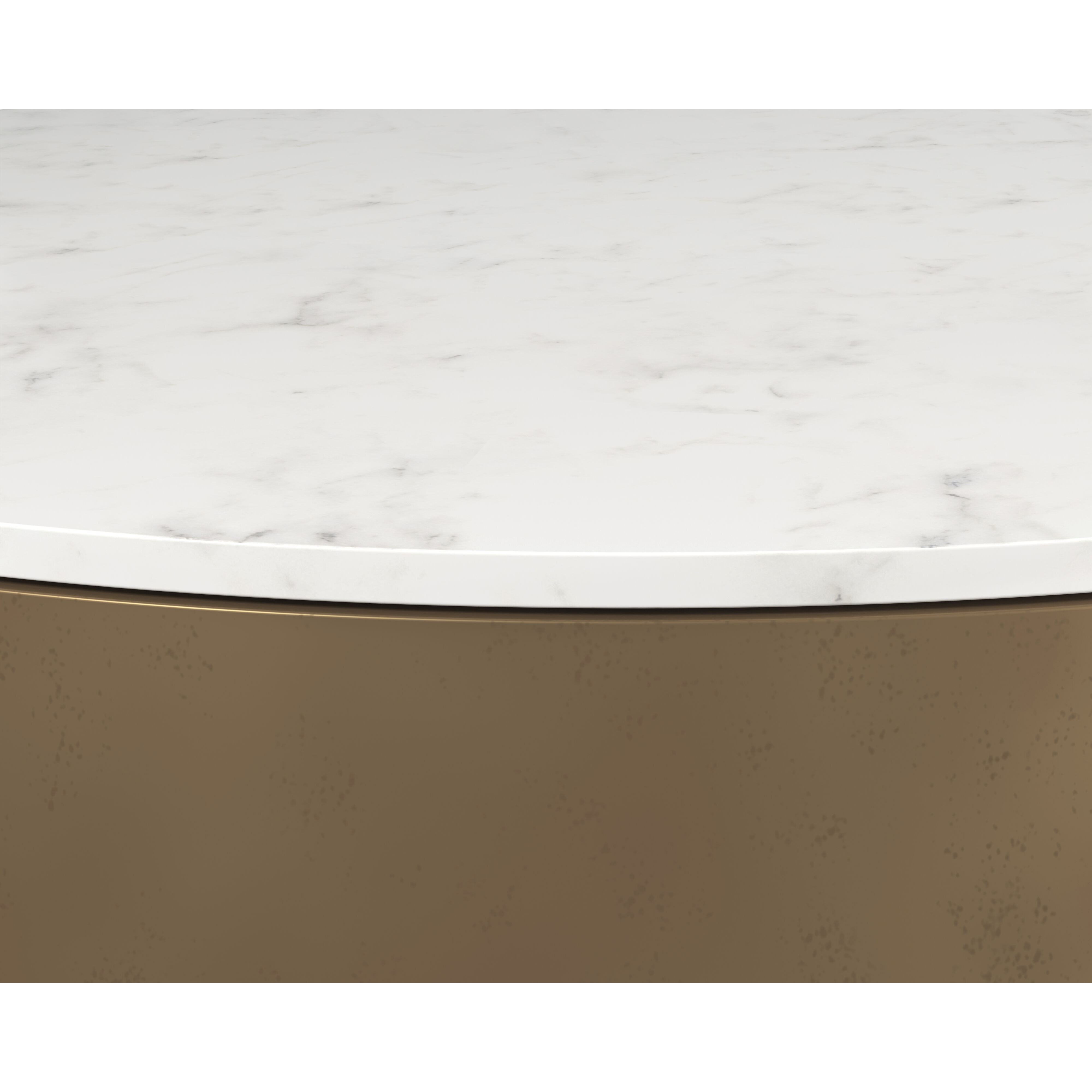 Zelda 43.5 X 15.25 inch White / Black / Antique Brass Coffee Table